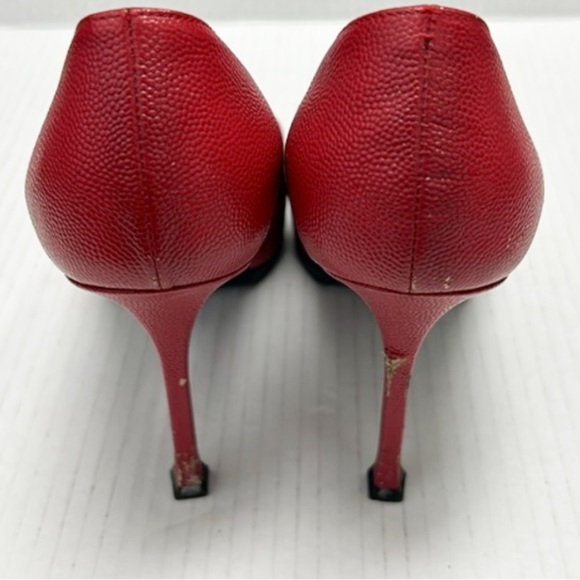 Saint Laurent red platform pumps - Picture 4 of 8